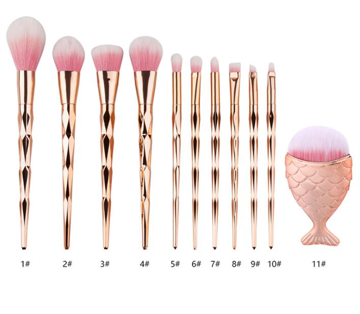 1pc Diamond Fish Makeup Brush Set Foundation Blend Power Eyeshadow Contour Concealer Blush Cosmetic Beauty Make Up 1pc Diamond Fish Makeup Brush Set Foundation Blend Power Eyeshadow Contour Concealer Blush Cosmetic Beauty Make Up